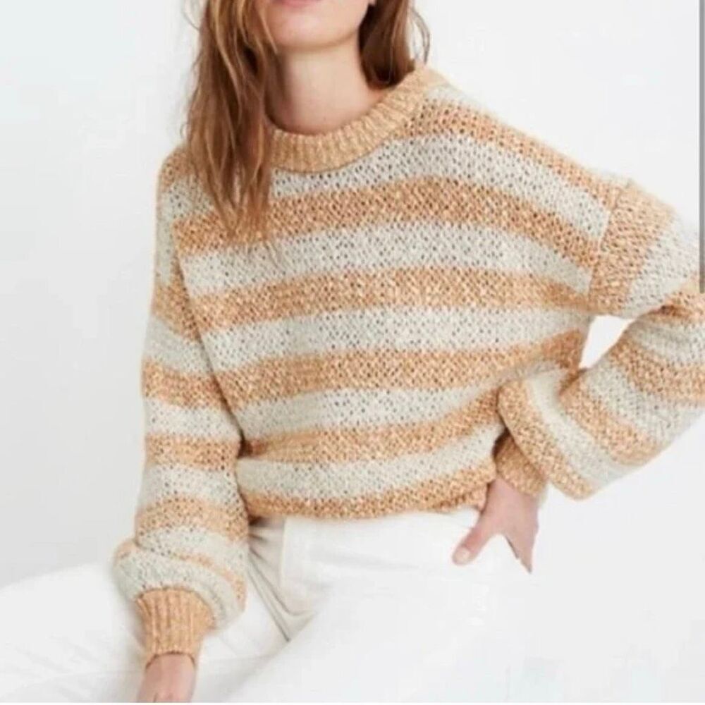 Madewell Women's Striped Pullover Sweater XXS Multicolor Crew‎ Neck